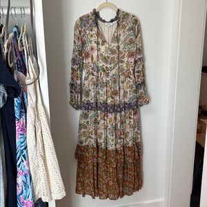 TOLANI DRESS small long sleeve flowy fall